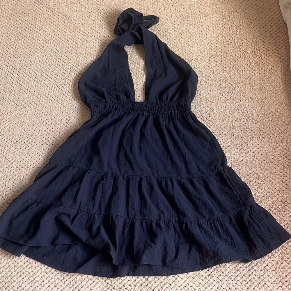 Cupshe Deep Blue Halter Dress
